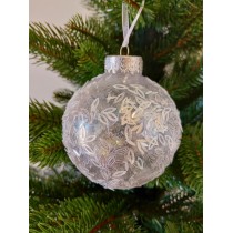 Новорічні кулі прозорі з візерунками Ø80мм, ціна за набір 3 шт (SH288)